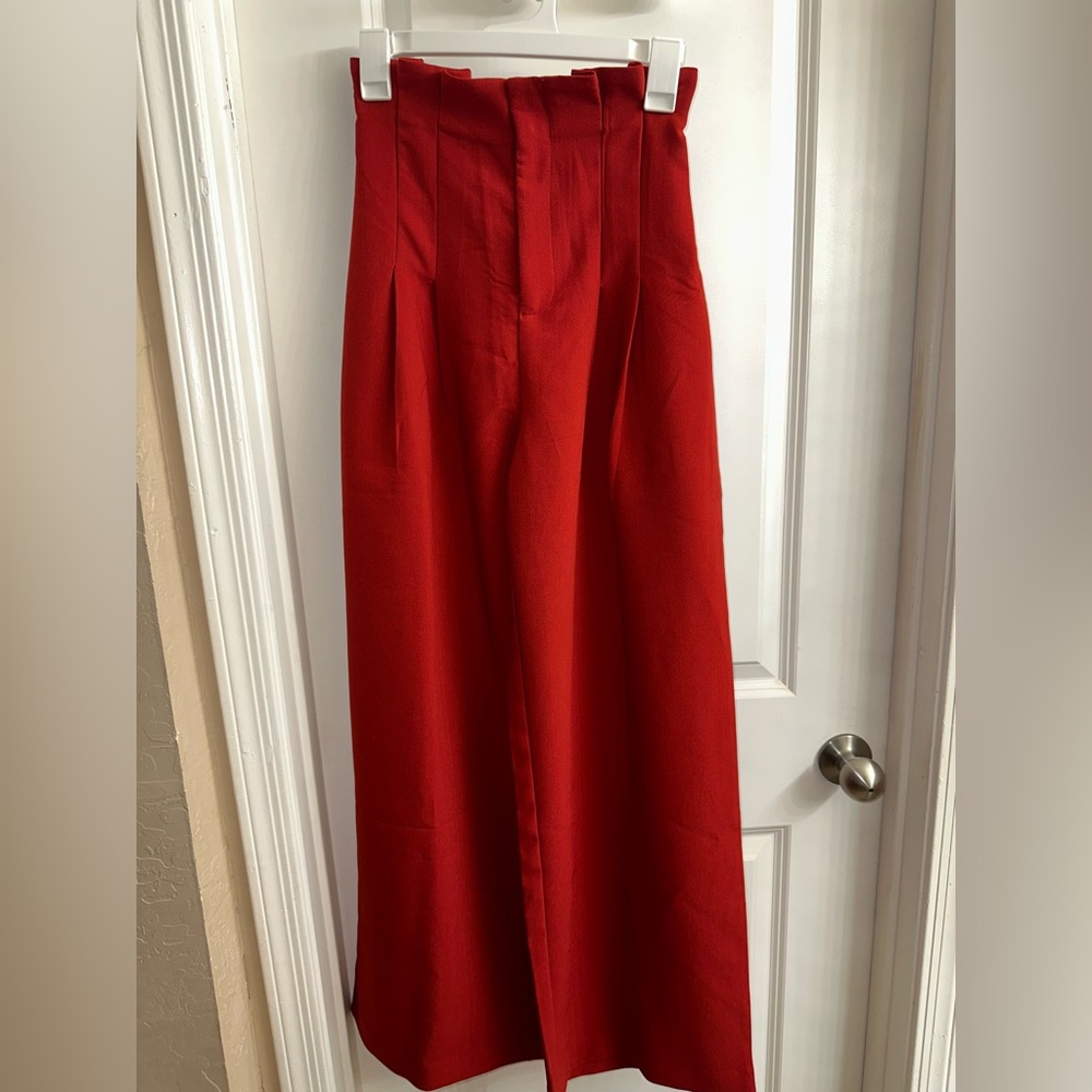 High waisted wide pants
